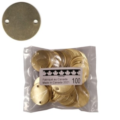 No 71 Brass tags Bag of 100