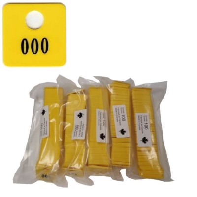 No 78 Yellow Num. 001 to 500 in Black